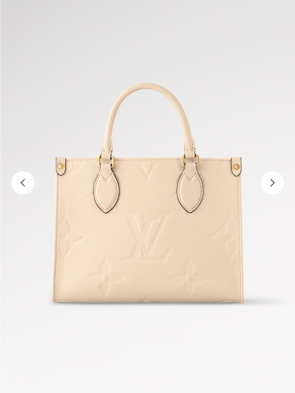 Louis Vuitton Cream Embossed Monogram Satchel